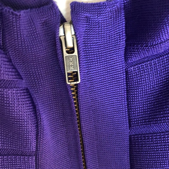 Purple Bandage Dress, full back zipper - Picture 4 of 5